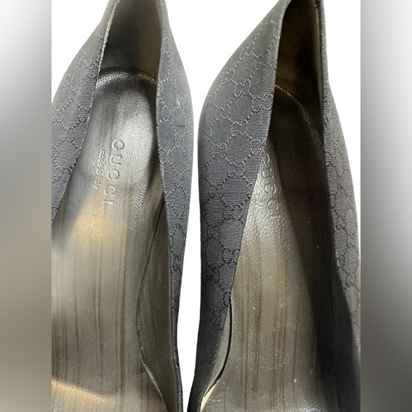 GUCCI Vintage GG Monogram Logo Pumps Heels US39.5 Pointed Toe shoes - Picture 8 of 16